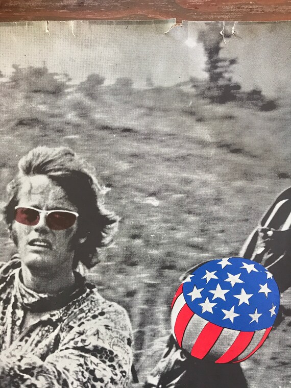 Vintage Original 1970s Chopper Poster USA Easy Rider Motorcycle