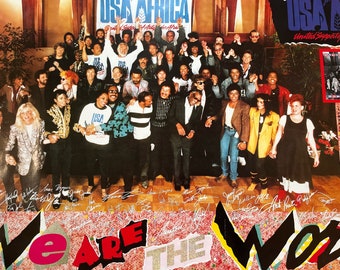 We are the World 1985 ヴィンテージ・ポスター Vintage Poster We Are the World Music Memorabilia 1980s - Etsy