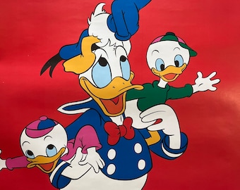 ドナルドダックウォルトディズニーイラストプリントアニメヴィンテージ