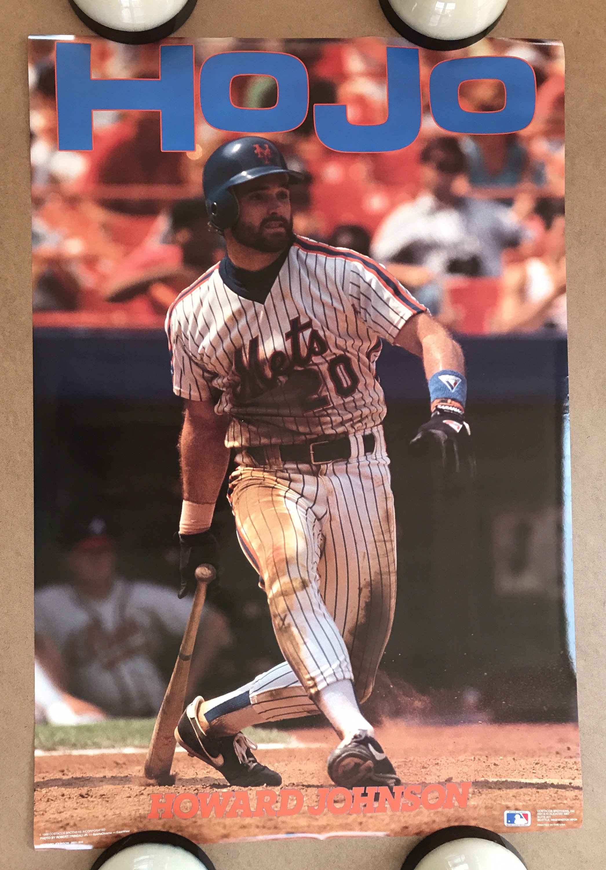 Vintage Original 1980s New York Mets Poster Hojo 1989 Howard 