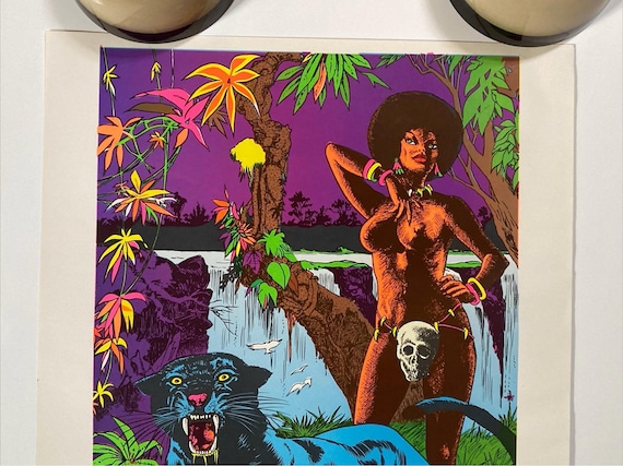 70'sヴィンテージ ブラックライトポスター JUNGLE CAT #136 70'sヴィンテージ ブラックライトポスター JUNGLE CAT #136 70´s