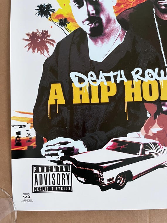 Hip Hop History Vintage Poster Dr. Dre Snoop Dog Tupac Death Row