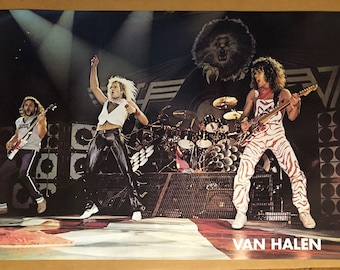 Van Halen Originele Vintage Poster Muziek Memorabilia Promo 1982 Rock & Roll Pinup