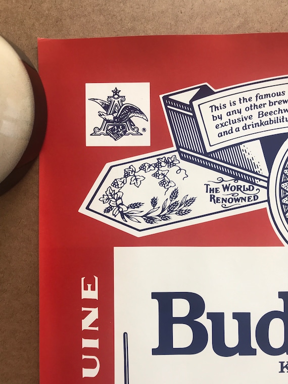 アメリカビンテージ　Budweiser 広告　額付き インテリアに　バドワイザー バドワイザー 1960年代 アメリカ ヴィンテージ 雑誌 広告 額付