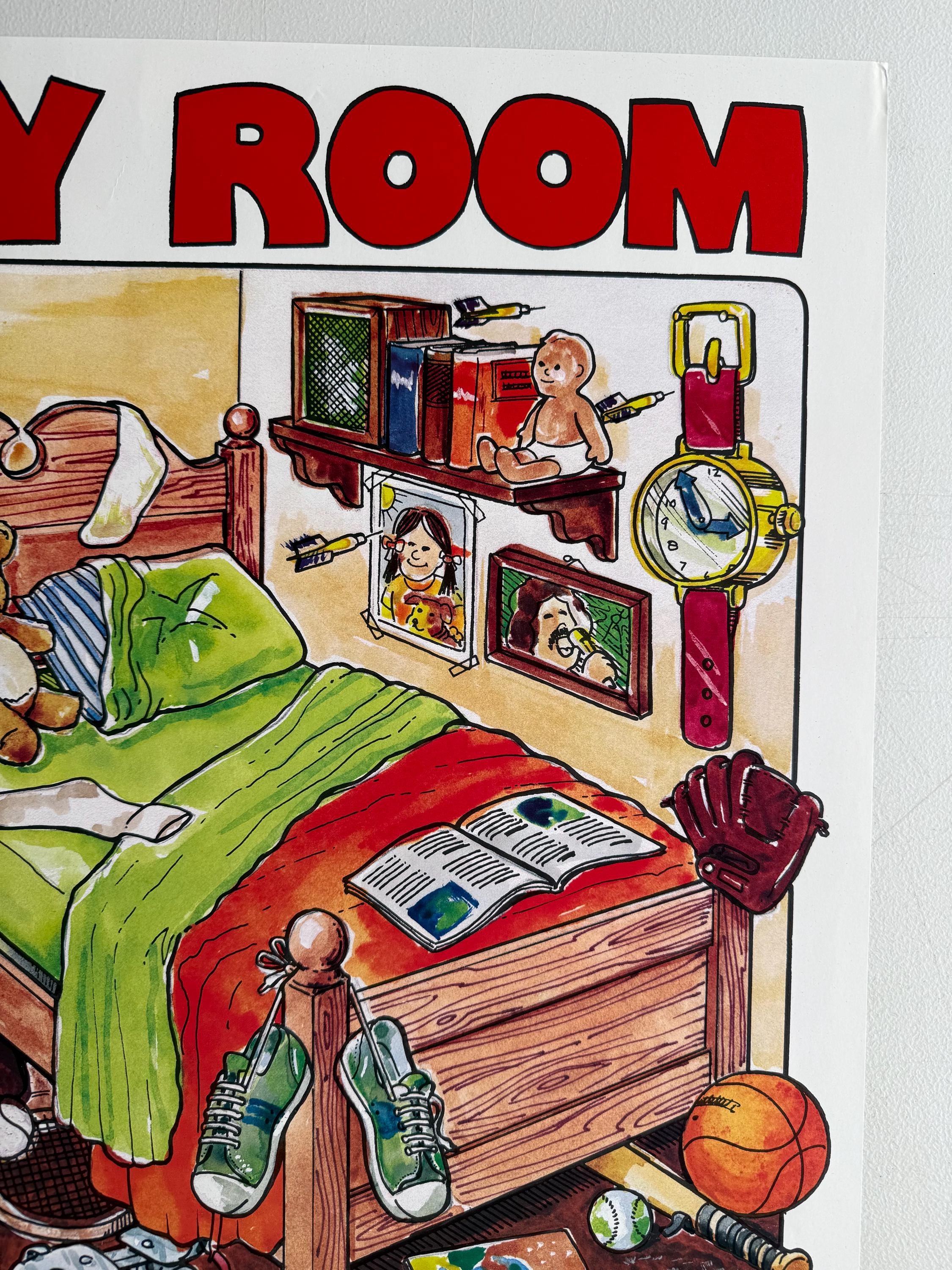My Room Love It or Leave It Vintage Poster Bedroom Kid Children