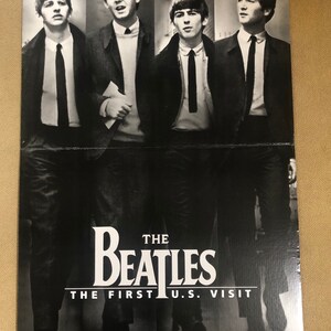 Cartel vintage de The Beatles Cartón Stand Up Movie Posters Primera visita a EE. UU. Apple 1999