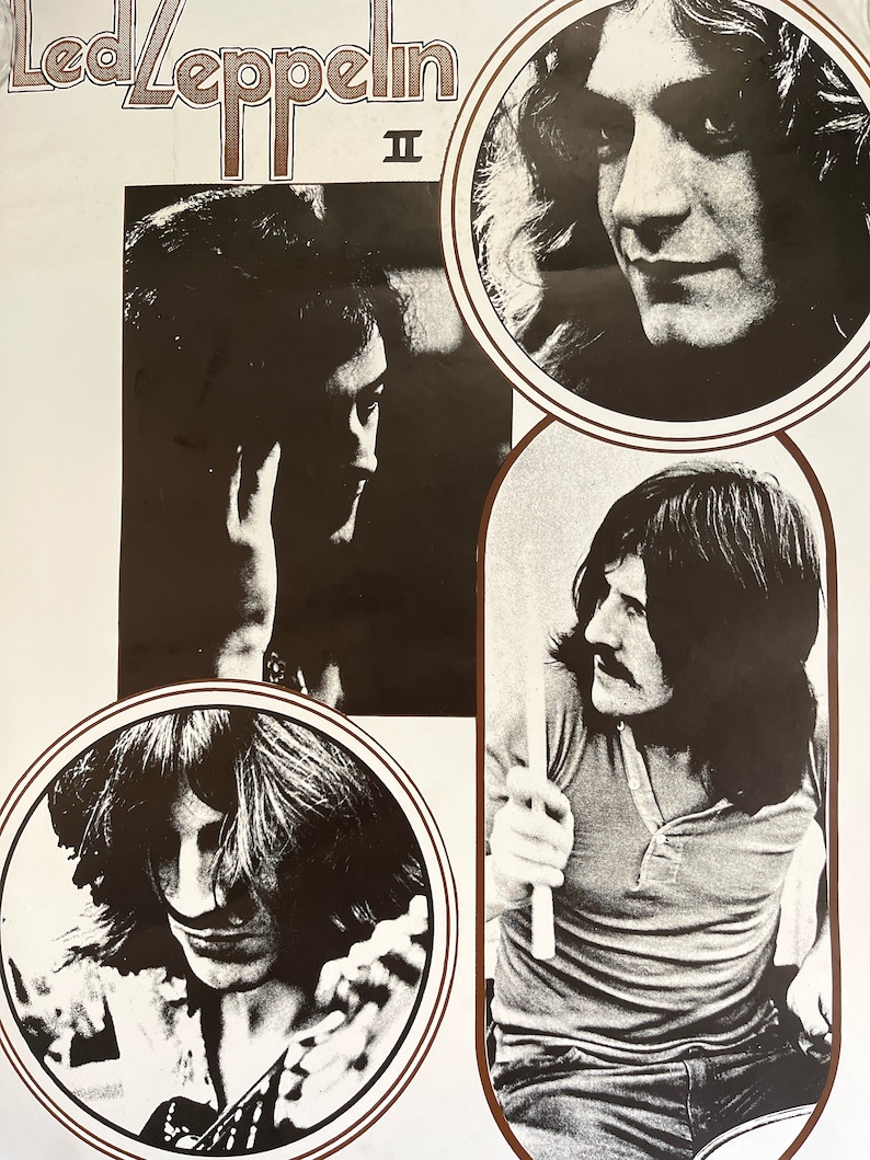 Led Zeppelin II Original Vintage Poster 1970s Rock and Roll Music ...