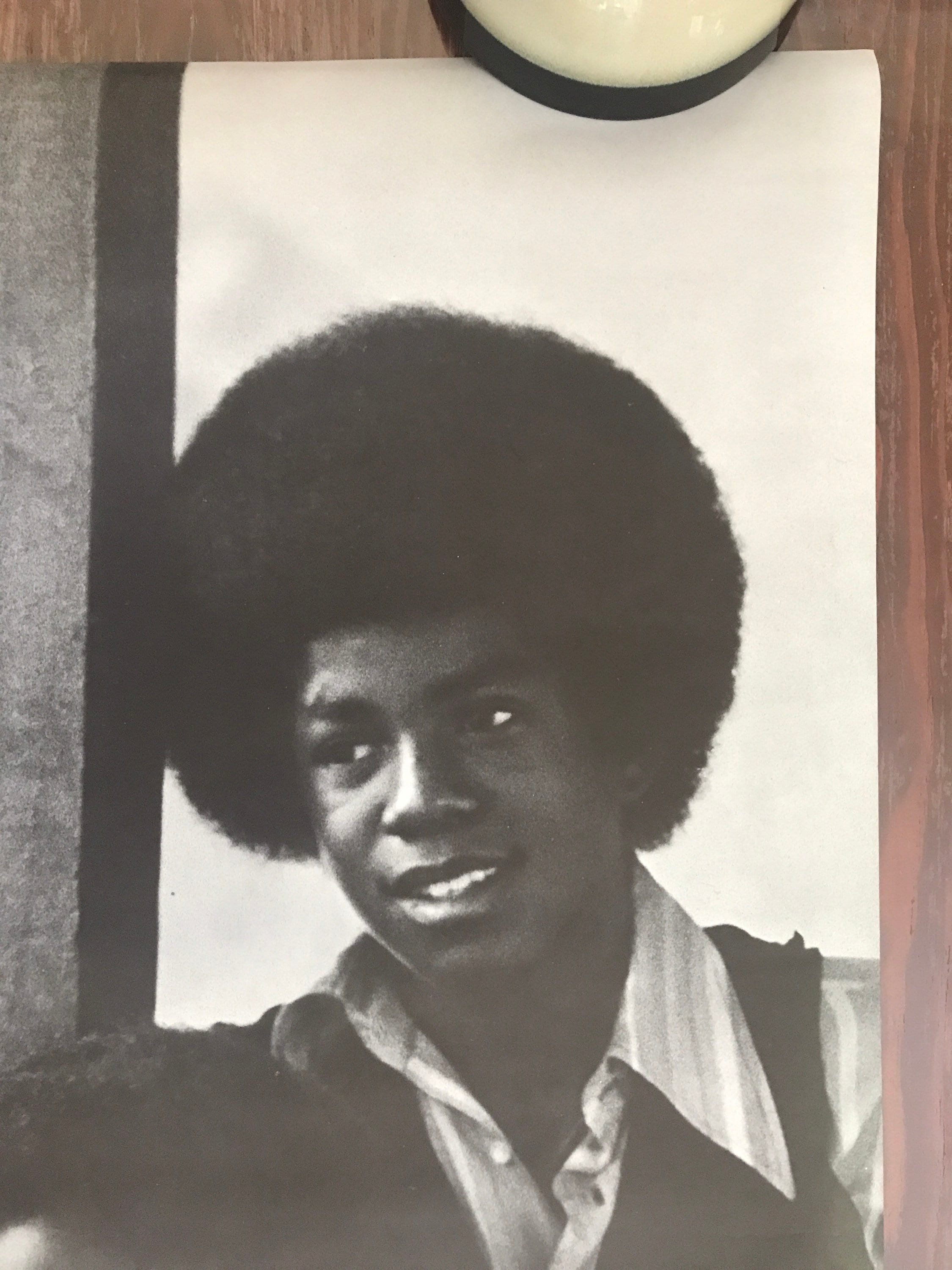 Vintage Original 1970s Oversized Jackson Five Poster Black and 
