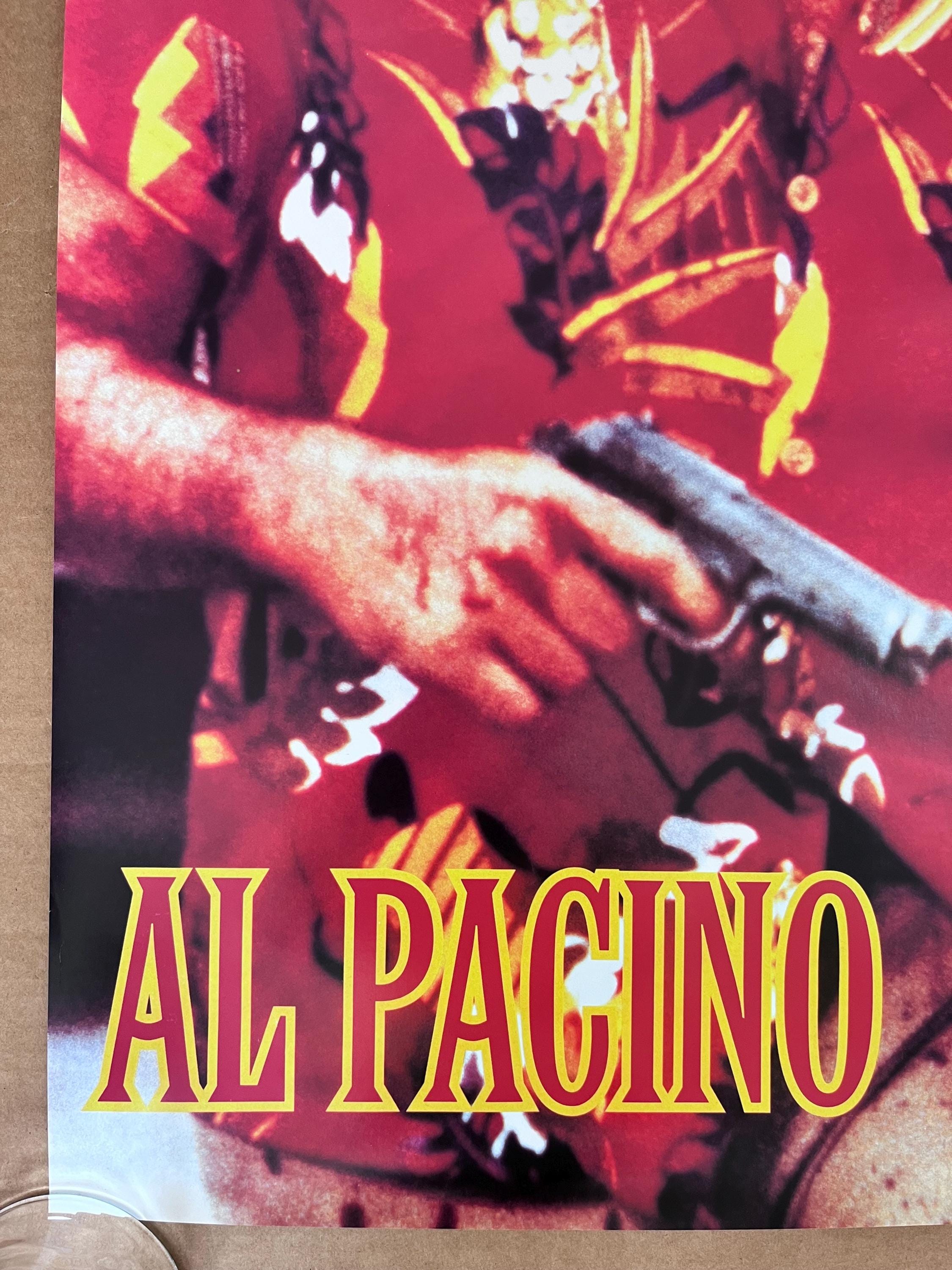 アル・パチーノ スカーフェイス ポスター ヴィンテージ 銃 花 シャツ