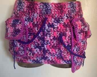 Crochet Cargo Skirt