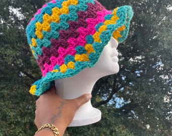 Granny Stitch Bucket Hat