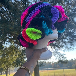 Crochet Ruffle Hat