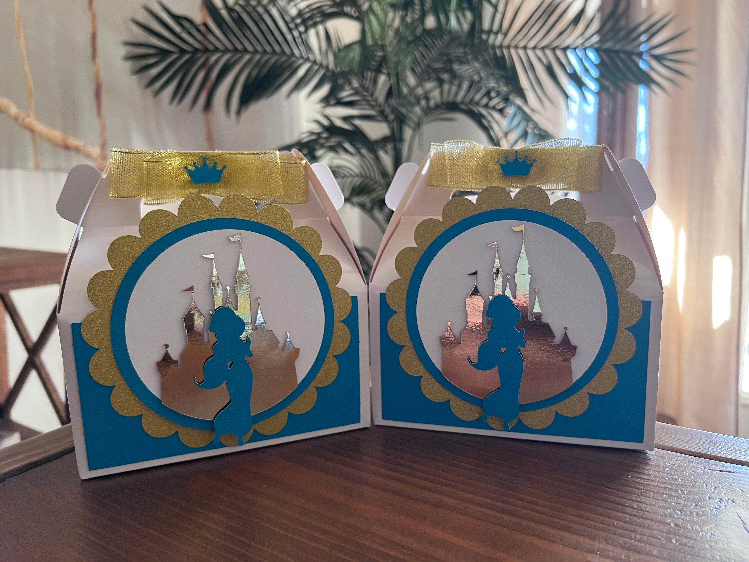 Princess Gable Box Princess Favor Boxes,princess Jasmine, Aladdin, Princess Party ...