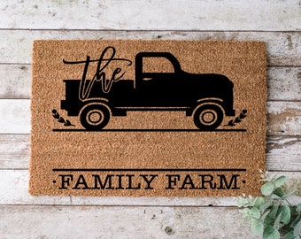 Family Farm, Door mat, Funny Doormat, Wedding Gift, Housewarming gift, Home Doormat, Welcome mat, Closing gift - 1159