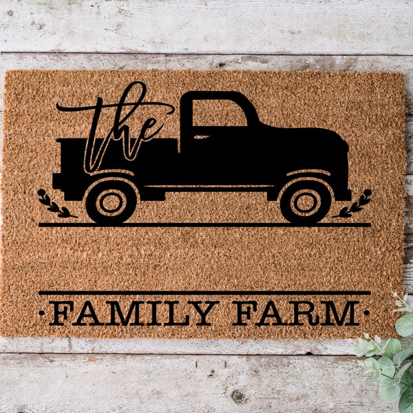 Family Farm, Door mat, Funny Doormat, Wedding Gift, Housewarming gift, Home Doormat, Welcome mat, Closing gift - 1159
