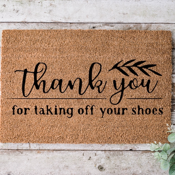 Shoes off Doormat Etsy