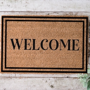 Welcome, Door mat, Funny Doormat, Wedding Gift, Housewarming gift, Home Doormat, Welcome mat, Closing gift - 1173
