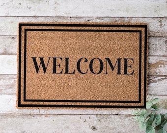 Welcome, Door mat, Funny Doormat, Wedding Gift, Housewarming gift, Home Doormat, Welcome mat, Closing gift - 1173