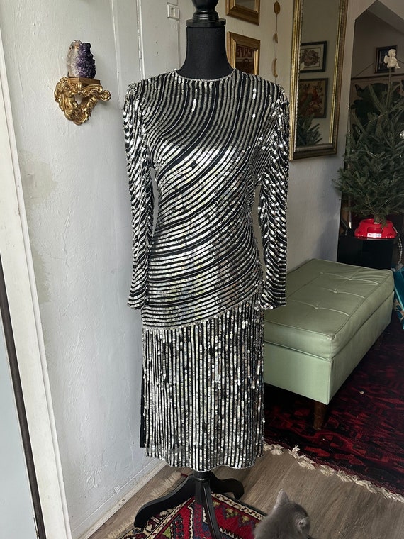 Vintage Judith Ann Creations Silk Dress