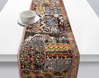 Indian Wall Hanging Maroon Colored Bohemian 60"Patchwork Beaded Runner Tapestry Indian Wall Hanging Maroon Colored Bohemian 60"Patchwork Beaded Runner Tapestry