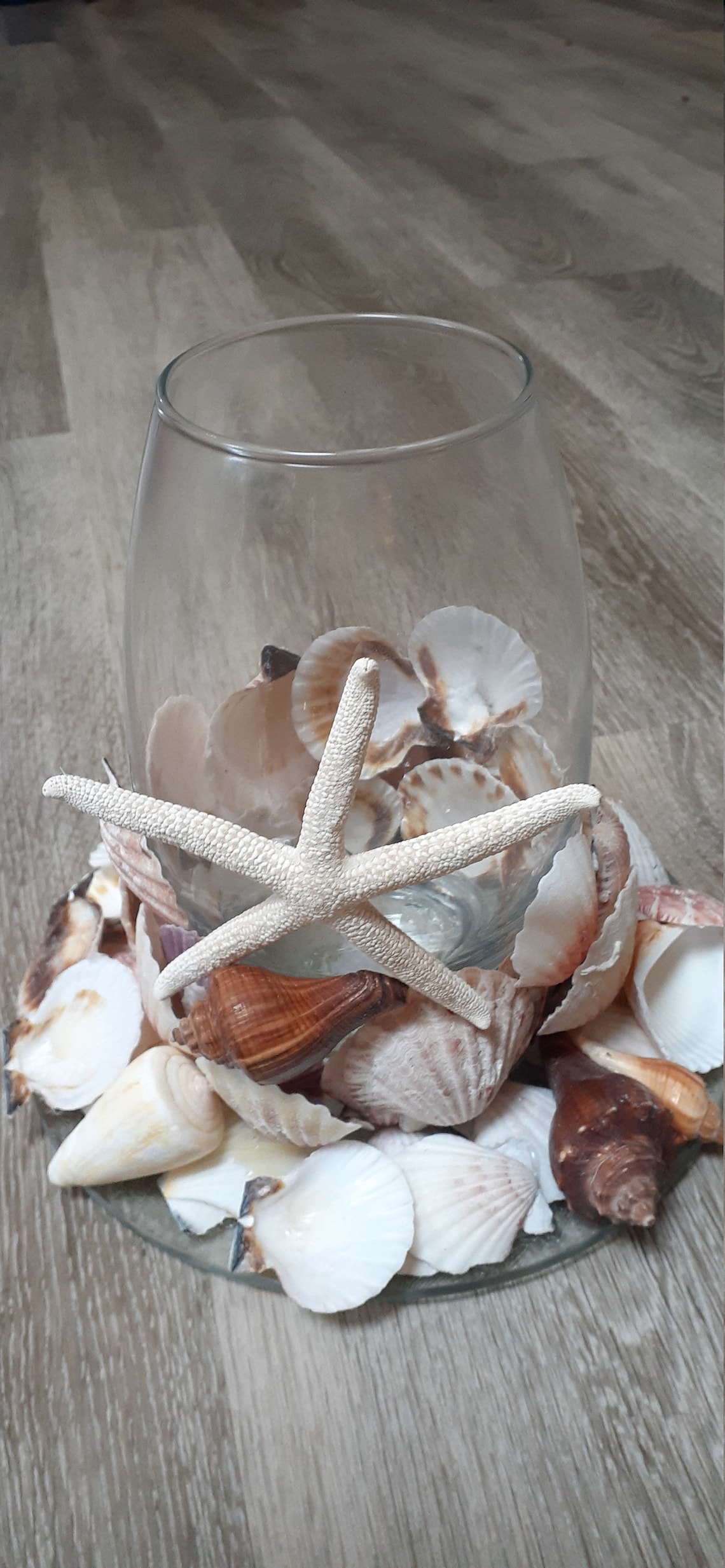 Seashell covered vase. glass vase with seashells. Coastal Etsy