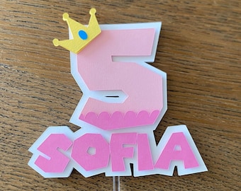 Décoration de gâteau personnalisée 3D inspirée de la princesse Peach