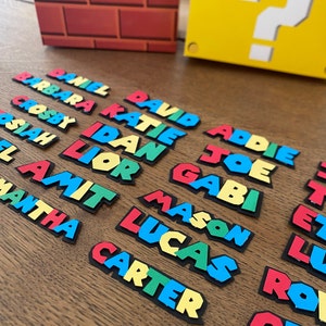 Mario Inspired Custom Name Tags