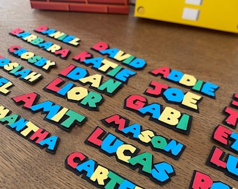 Mario Inspired Custom Name Tags