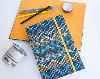 Carnet cartonné en tissu