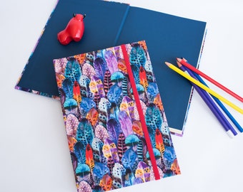 Carnet cartonné en tissu
