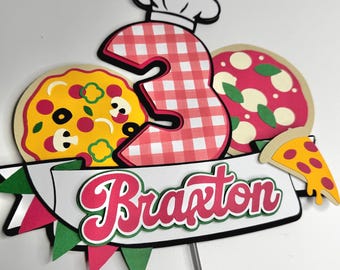 Décoration de gâteau personnalisée inspirée de la pizza 3D