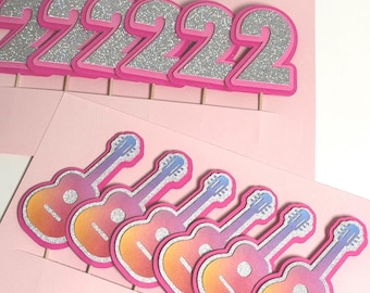 Ensemble musical de 6 décorations pour cupcakes Swift