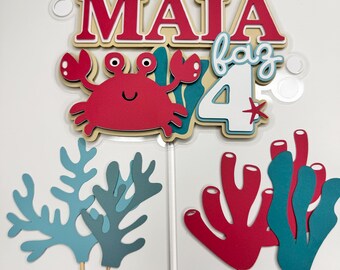 Décoration pour gâteaux et décorations de cupcakes Under the Sea personnalisées