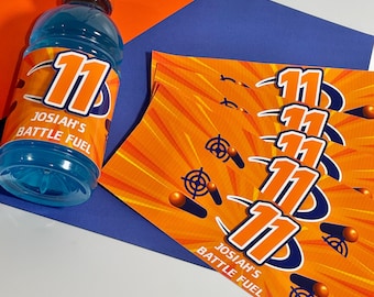 Étiquettes personnalisées Gatorade inspirées des fléchettes en mousse pour bouteilles de 12 oz