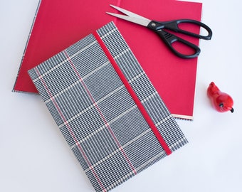 Cahier personnalisé à couverture rigide en tissu avec pages non lignées