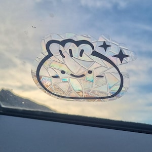 Rainbow Suncatcher Window Decal – Removable Sun Catcher Window Sticker – Cute Holographic Window Cling – Kawaii Home Decor