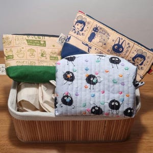 Trousses à crayons Studio Ghibli | Livraison à domicile Kiki | Mon voisin Totoro | 100% coton