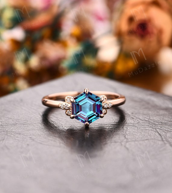 Blue alexandrite ring best sale