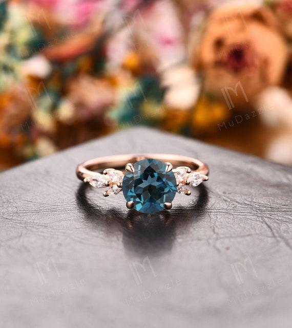 Etsy blue topaz ring sale