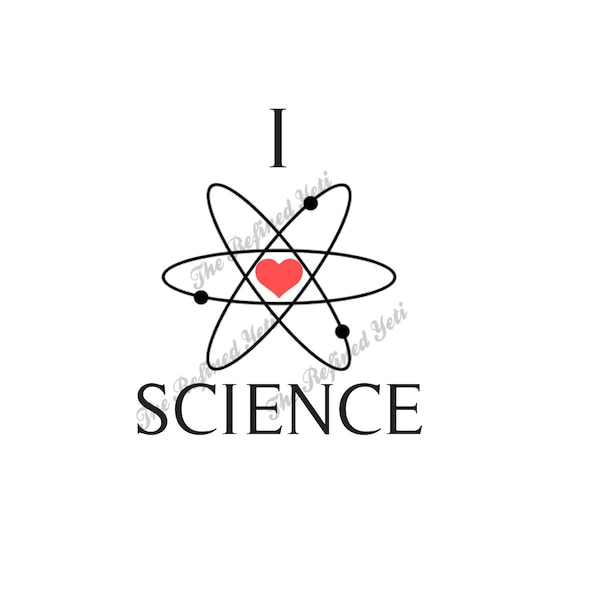 I Heart Science with atom SVG