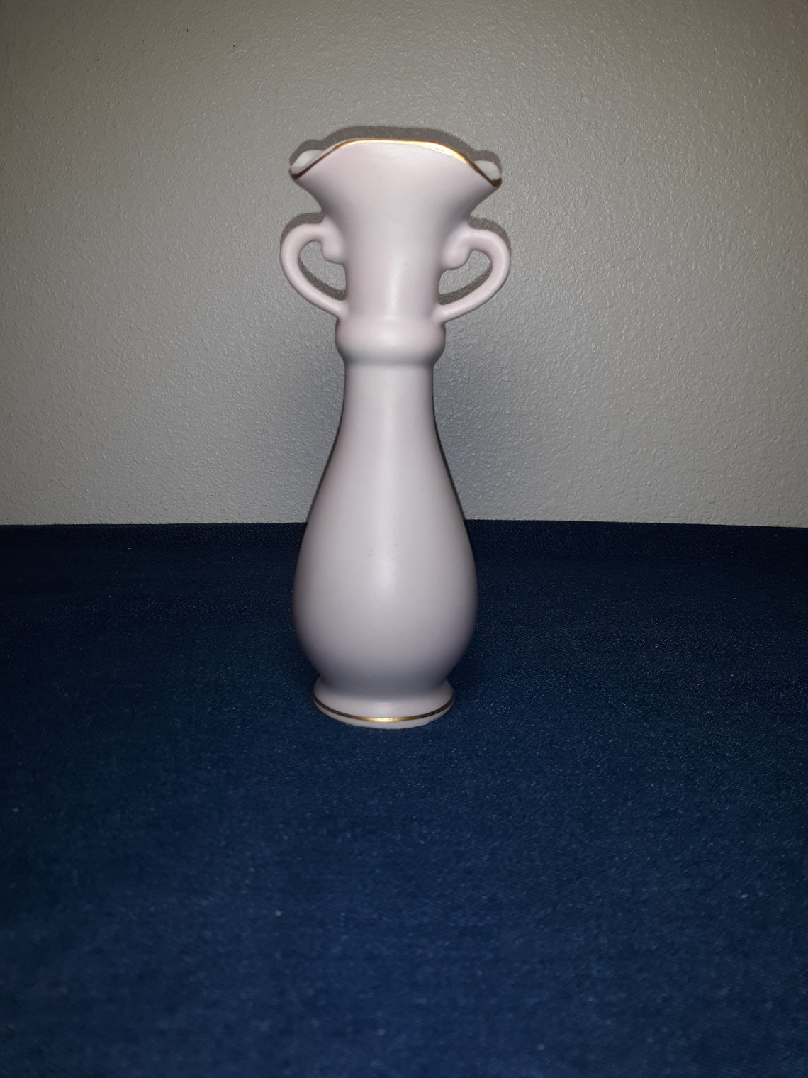 Lefton Vintage Pink Bud Vase With Gold Trim spring Etsy