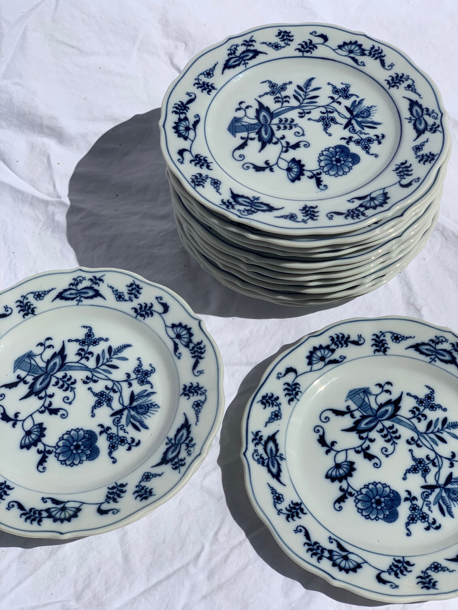 Vintage Blue Danube Bread and Butter Plate Blue Onion Design Etsy