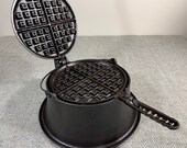 Lodge 8 high base cast iron waffle iron (extremely rare)
