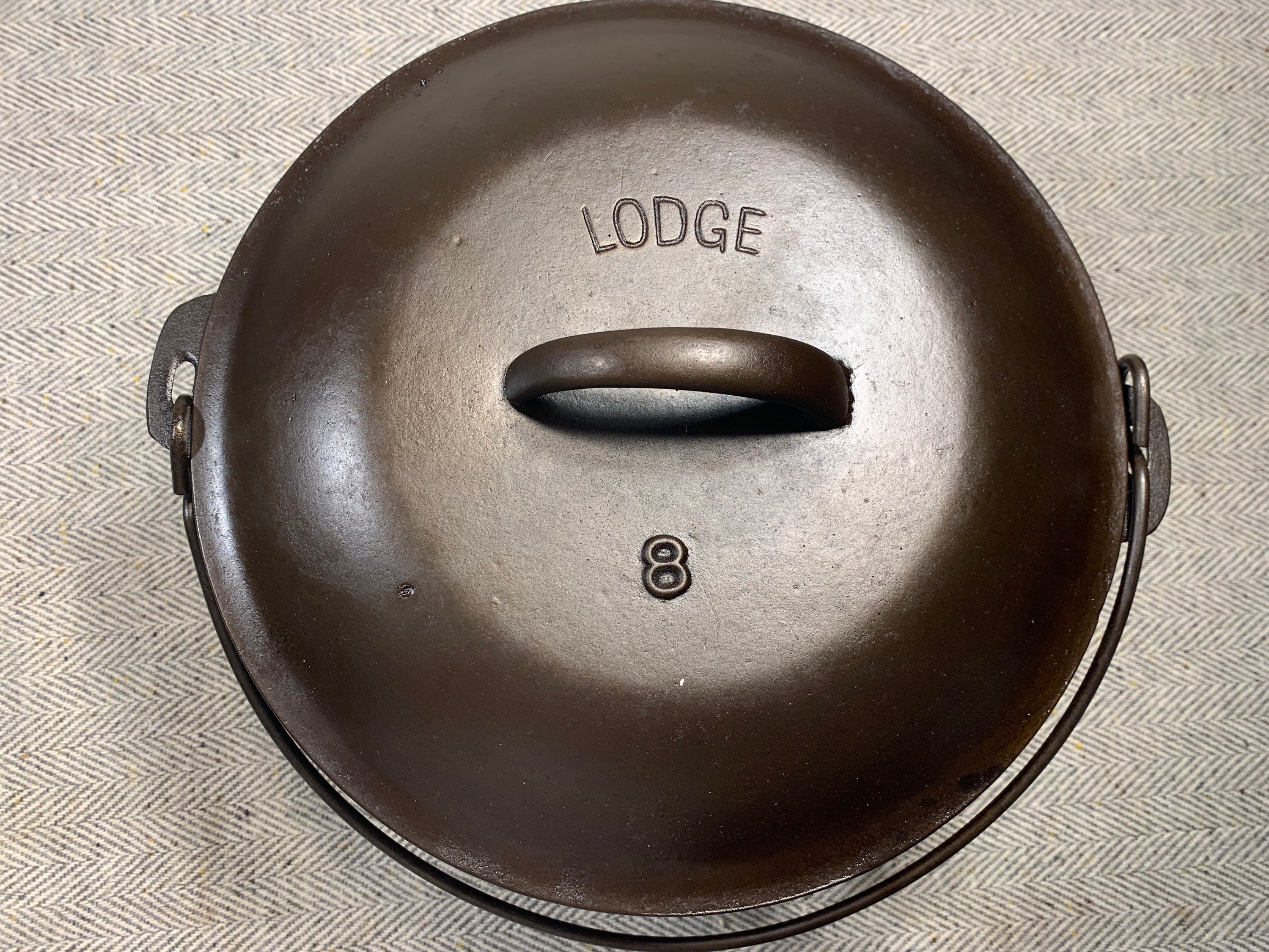 1930's Lodge Cast Iron Flat Bottom Kettle with Lodge Cast Etsy