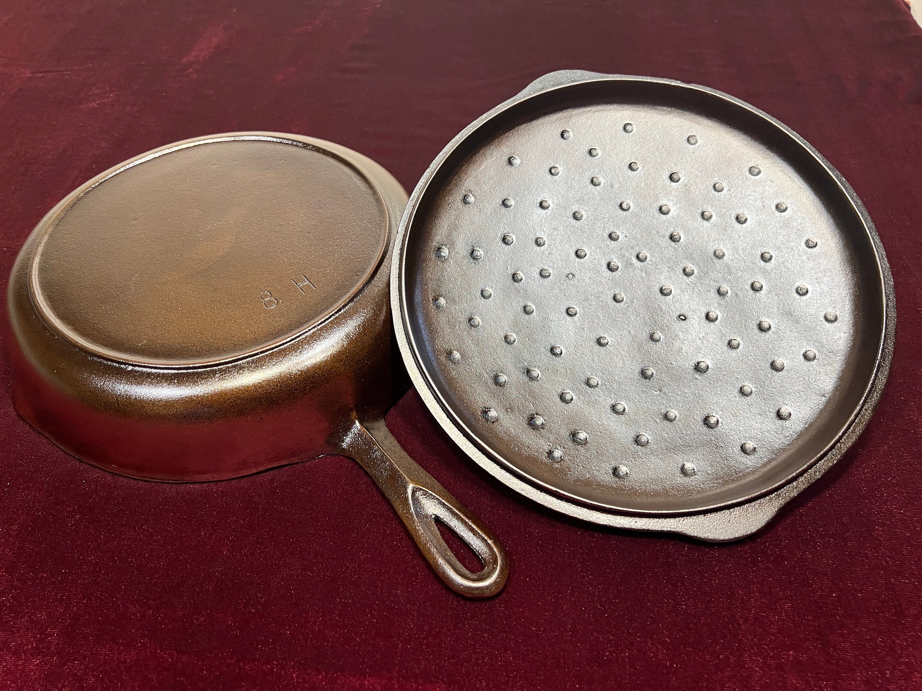 Vintage 1940's Small Deluxe 39 Cold Handle Tin Skillet