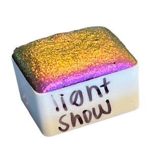 Light Show - Colorshift Prismatic Handmade Watercolor Half Pan | Watercolor Palette | Gifts for Artists