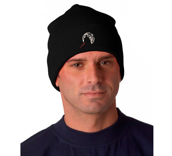 Darth Vader W/lightsaber Silhouette on BLACK Embroidered Adult - Etsy