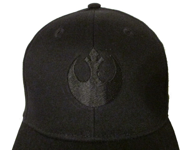 The Resistance Rebel Alliance Logo in BLACK Adult Baseball Hat OSFA /& FlexFit Star Wars