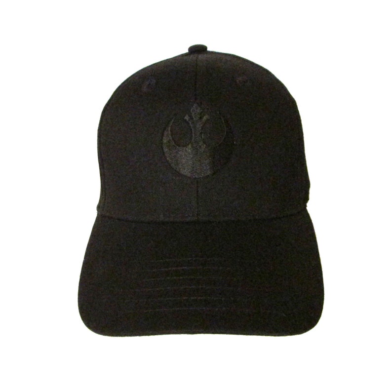 The Resistance Rebel Alliance Logo in BLACK Adult Baseball Hat OSFA /& FlexFit Star Wars