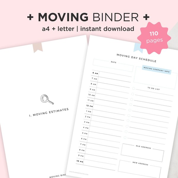 Moving Binder - Etsy